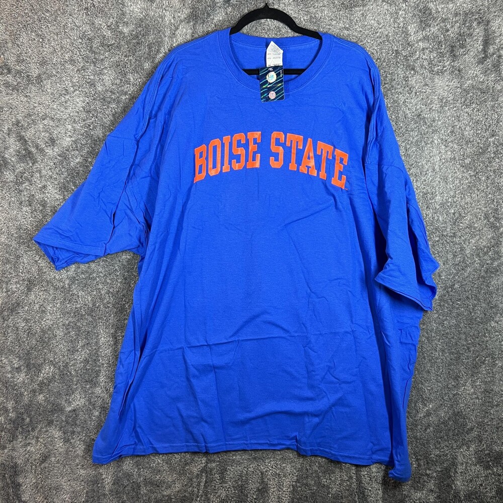 Boise State Broncos Shirt Mens 5XL Blue NCAA Football Gildan Ultra Tee New